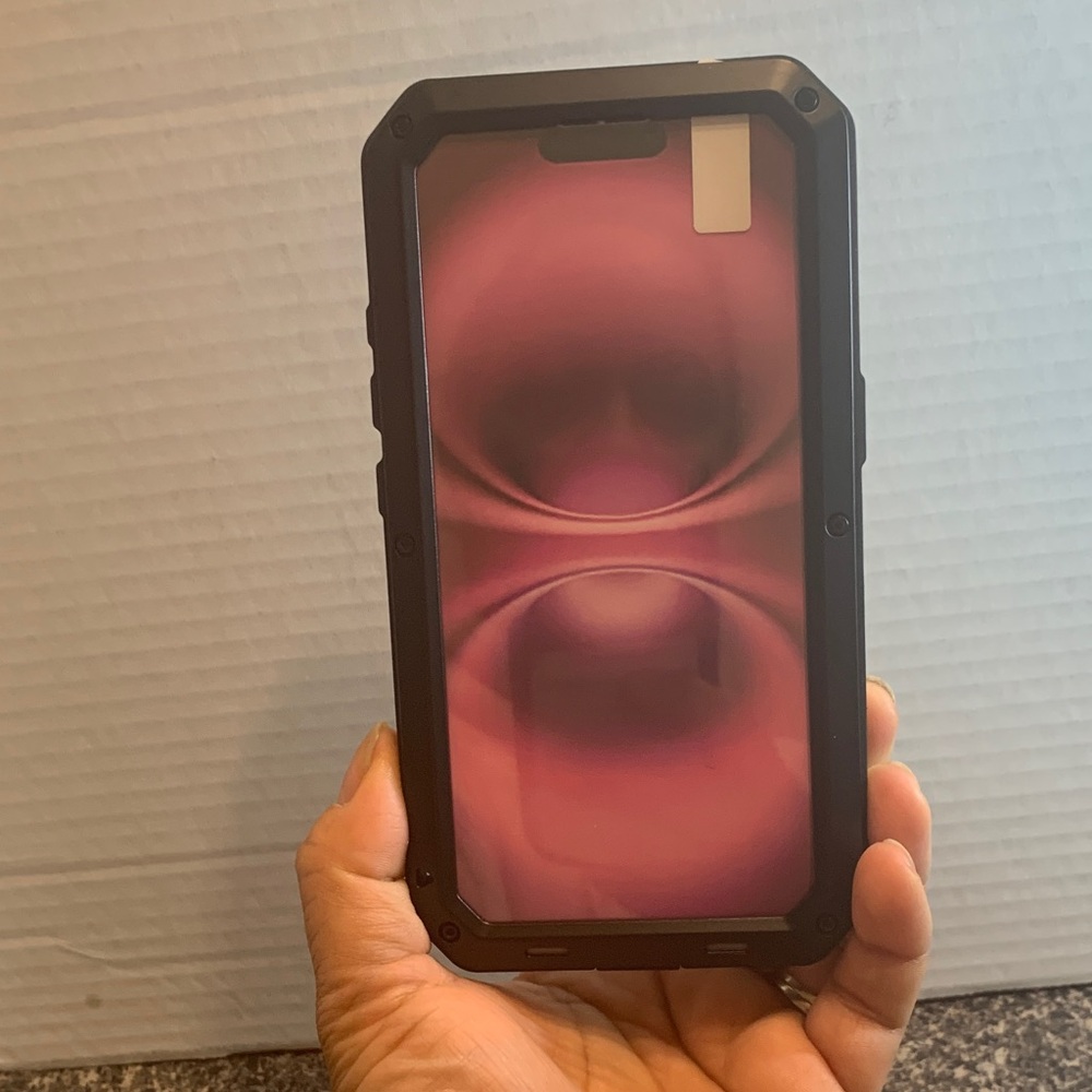 Rugged Black and Pink Smartphone Case